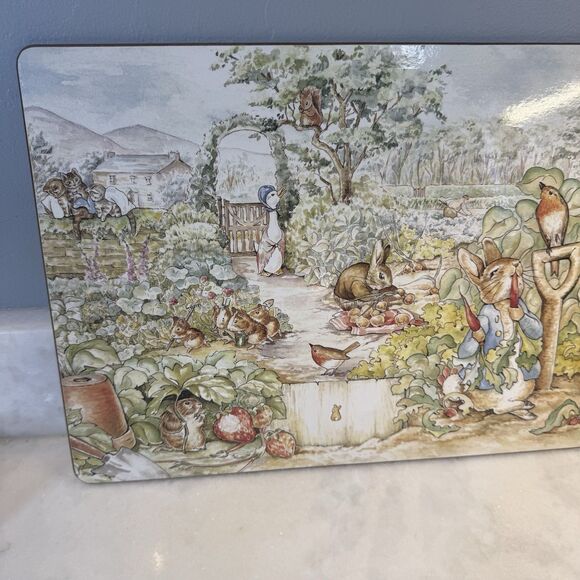 Pottery Barn Kids Placemat Beatrix Potter Peter Rabbit Single Cork Back - Picture 9 of 13